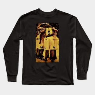 FAB FIVE TEAMS BASKETBALL RETRO Long Sleeve T-Shirt